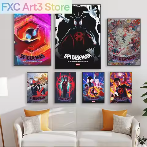 1PC frameless, Painting Spider Man Across the Spider Verse Poster Superhero Spiderman Prints Classic