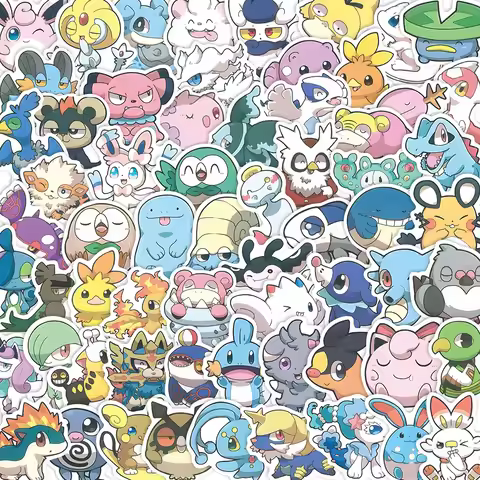 10/30/50/93pcs Cute Anime Pokemon Cartoon Stickers Graffiti Decoration Decals Phone Case Laptop Clas