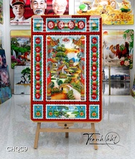 Tranh cửu huyền thất tổ công đức trường tồn tráng gương treo tường CHQC9