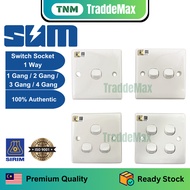 [SIRIM] SUM 1gang 2gang 3gang 1way Switch / On Off Switch With Sirim 13A Switch Socket