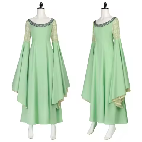 Halloween Lord of The Rings Alvin Cos Costume, Elf Princess Alvin Dress Cosplay Stage Costume