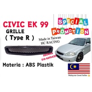 CIVIC EK99 TYPE R GRILL ABS EK 99 EK9 TYPER VTEC FRONT GRILLE SO4 SALONG