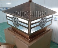 Đèn trụ cổng : Đèn trang trí ngoài trời D400 giả đồng HB02EV