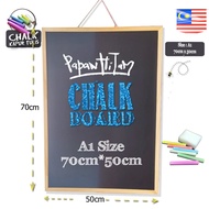 A1 (70cm*50cm) Chalkboard Blackboard Papan Hitam Children School Board Wood (Frame : Neutral)