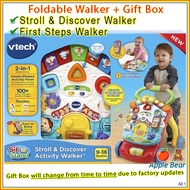 VTech 🍏🍎 Foldable Walker, Green Red (Up to 3 Year) First Steps Stroll Discover Activity AppleBear