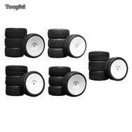 Tooyful 4 Pieces Wheel Tires Replace Part Spare Parts for HPI for HSP 94123 94122 DIY Accs Vehicle P