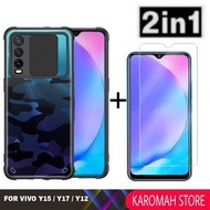 PACKAGE 2 INC 1 Case Vivo Y17 / Y12 / Y15 Fusion Sliding Army Protection Camera