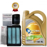MITSUBISHI LANCER GT, PROTON INSPIRA OIL FILTER + AIR FILTER + KOYOMA 0W20 FULLY SYNTHETIC ENGINE OI