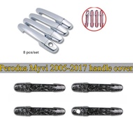 Perodua Myvi 2005-2017/ Alza 2009-2021 Matte Black / Chrome / Forged Carbon Door Handle Cover Access