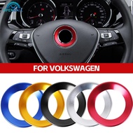 OPENMALL Car Interior Steering Wheel Emblem Decorative Circle Ring Styling Case For Volkswagen VW Golf 4 5 Polo Jetta Mk6 Accessories Covers D7F6
