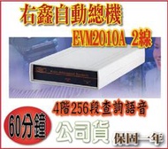 EVM2010A 2線的單機介面可模組化擴充的語音自動總機 (語音長度1小時)