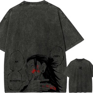 Bandai | Suguru Geto Obey Me T-shirt Jujutsu Kaisen Tee Vintage Washed Oversized Retro Anime Harajuk