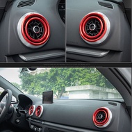 Hot Selling 4PCS/Set Air Vent Outlet Ring Sticker For Audi A3 S3 Q2L Red Black Air Conditioner Outlet Decoration Inner Rings For Audi