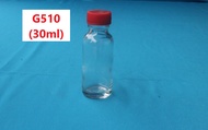 G510 GLASS BOTTLE (BOTOL KACA) (30ml) (1SET = 50 UNIT INSIDE)