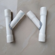 sambungan pipa y 1/2 inchi y miring fitting pipa pvc bentuk y..