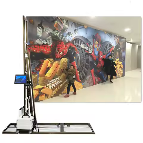 4 Meter Inkjet Wall Printer Wall Pen 3D UV Vertical Printing Machine 5/7 Color for Wall cement wood 