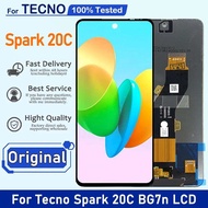 หน้าจอ BG7n สำหรับ tecno Spark 20C ขนาด6.6นิ้วของแท้ประกอบดิจิไทเซอร์หน้าจอสัมผัสสำหรับอะไหล่20C LCD