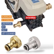 Universal Female Inlet Jet Cleaner Connector Adapter – Brass & Stainless