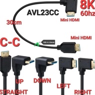 NEWEST - AVPRO AVL23CC 8K 60Hz Mini HDMI 2.1 to Mini HDMI Cable OD4.0mm