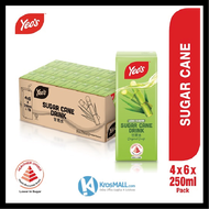YEOS Asian Drinks Sugar Cane Tetra Box 1 Carton (24 x 250ml)