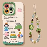 tali casing phone 17 pro max case Bosden Happy Girl Sesuai untuk kes telefon bimbit iPhone17pro 16pr