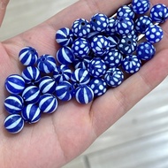Blue Agate Pumpkin Congee Gypsophila Dzi Beads About 10mm XXV0
