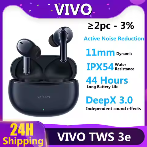 New Vivo TWS 3e Earphone Wireless Intelligent active noise reduction Bluetooth 5.3 Earbuds Mic Call 