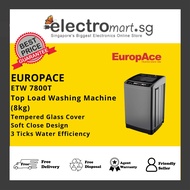 EuropAce ETW 7800T 8KG Top Load Washing Machine