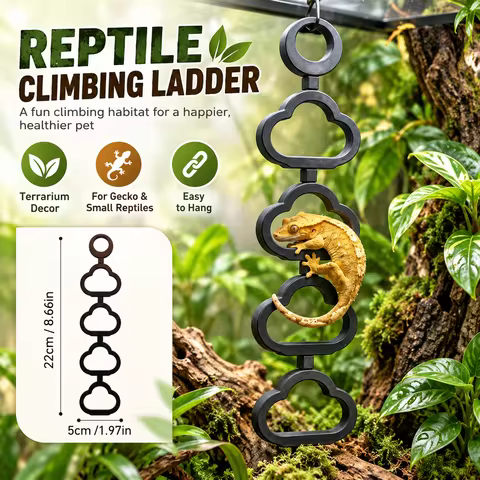 Reptile Climbing Ladder Gecko Terrarium Hanging Decor Climbing Frame for Crested Gecko Small Reptile