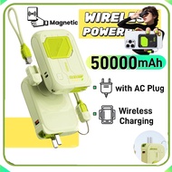 【NEW 2025】100％ original powerbank 50000mah powerbank mini with Plug+IP/TC fast charging cable wirele