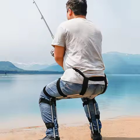 Wearable Invisible Chair Seat Artifact Exoskeleton Minimalist Wearable Chair Magic Outdoor Fishing C