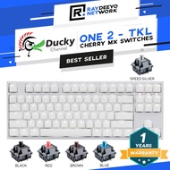 Ducky One 2 White TKL [White Backlit] Double Shot PBT Mechanical Keyboard [Choose Your Switches]