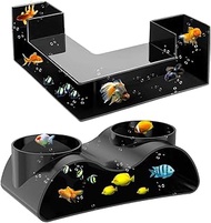 Cave Aquarium, 2 Large Aquarium Tunnels, Underground Fish Tunnel, 17.6/12.5 cm, Plastic Shrimp Hide 