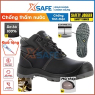 Giày bảo hộ lao động nam Jogger Bestboy S3 cổ cao da bò thật chống nước tiêu chuẩn bảo hộ S3 Châu Âu