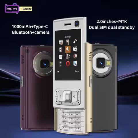 N95 Pro 2G Mini CellPhone 2.0inches Dual SIM Daul Standby GSM Mobile Phone Flashlight FM Radio Bluet