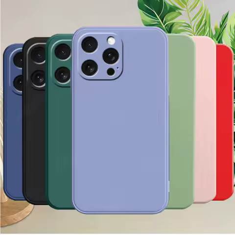 For iPhone 16 Pro Max Case Cover iPhone 16 Pro 15 Plus Capas Original Liquid Silicone Square Fundas 