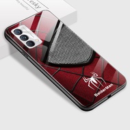 Jizetin เคส Realme GT Master Editionเคสโทรศัพท์ Realme GT Master สำหรับ Marvel สำหรับเด็กผู้ชายซูเปอร์ฮีโร่สำหรับเคสผู้ชายกัปตันอเมริกาไอรอนแมนสไปเดอร์แมนกระจกนิรภัยครอบด้านหลัง