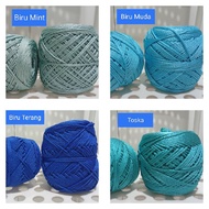 Poly Crochet Yarn D27,Benang Kait Polyester,Yarn For Bag,Benang Poly,Blue Series 4/8