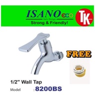 ISANO 1/2" WALL TAP 8200BS / KEPALA PAIP AIR **FREE WHITE TAPE  Kepala paip tandas toilet bathroom c