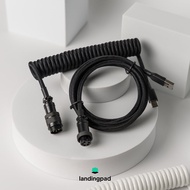[⌨️ LandingPad] Custom Coiled Aviator Cable for Mechanical Keyboard USB-C Type C