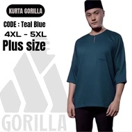 kurta teal blue lelaki Kurta Lelaki lengan 3 suku Kurta Gorilla