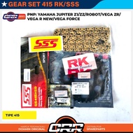 Gear Set Girset 415 RK Takasago Yamaha Jupiter Z1 Vega ZR Jupiter Z New ZZ Robot Vega Force warna hi