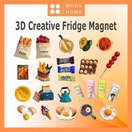 Moda Home Fridge Magnet 3D Refrigerator Magnetic Decoration Creative Office Document Magnet Sticker Peti Sejuk 3D Magnet