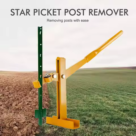 Multi-Functional Post Puller Fence Post Extractor Effortlessly Remove Compatible with Metal, Plastic