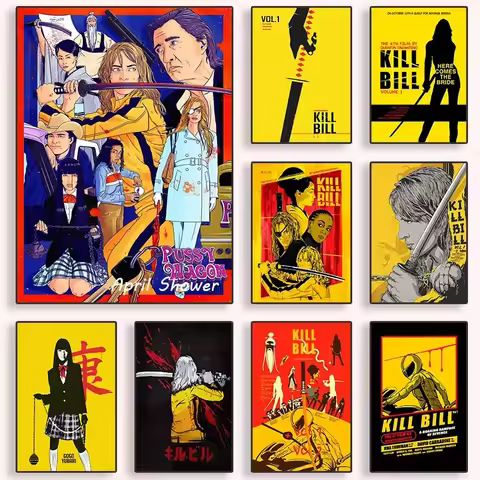 Classic Movie Kill Bill Quentin Tarantino Vintage Posters Canvas Painting Prints Wall Art Picture fo