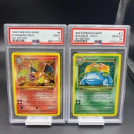 DIY PSA10 1999 PTCG GAME English Version 1ST EDITION CHARIZARD BLASTOISE Collection Card 10Points Ra
