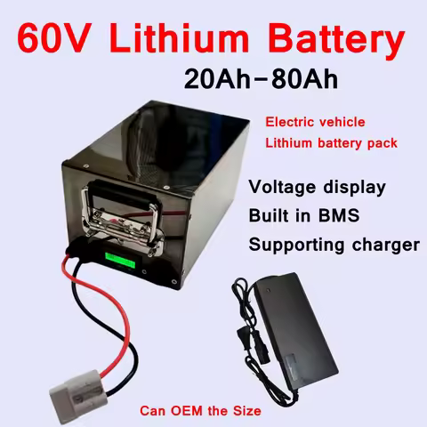 JN-60V 20Ah 30Ah 40Ah 50Ah 60Ah 70Ah 80Ah Lithium Ion Battery Pack with BMS 2KW 4KW 5KW for motorhom