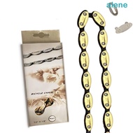 ALENE Bicycle Chain, 1/2 X1/8 100 Link Bicycle Olive Chain, Ride Accessories Gold/Silver Quick-link 