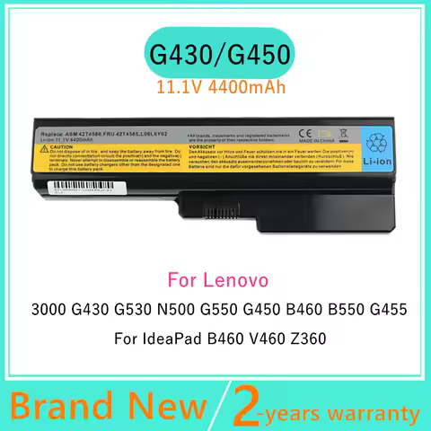 Juyaning Laptop battery For LENOVO IdeaPad V460 Z360 G455 G530 G555 G550 L06L6Y02 L08L6C02 L08L6Y02 