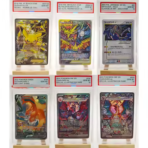 Diy PTCG English Rayquaza Charizard Giratina Magikarp Zapdos Moltres Rating Card Copy Version Classi